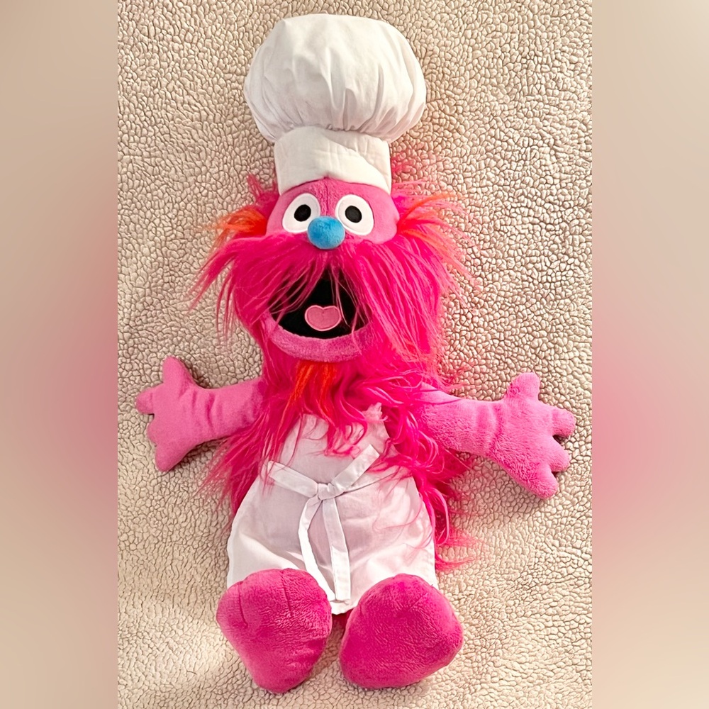 Sesame Street Gonger Plush 21” Sea World Busch Garden Pink Stuffed Animal Muppet